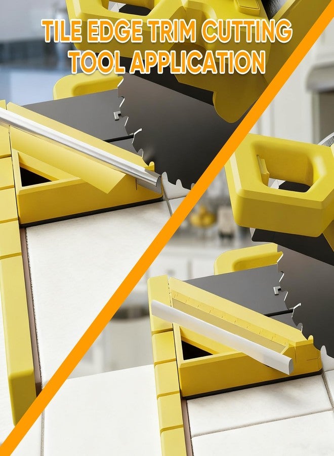 VAKPAT Tile Tool, Tile Edge Trim Cutting Tool for Installation, Precise 45-Degree Miter Cut Tile Trim Square Accessories for Pro and Beginner - Image 3