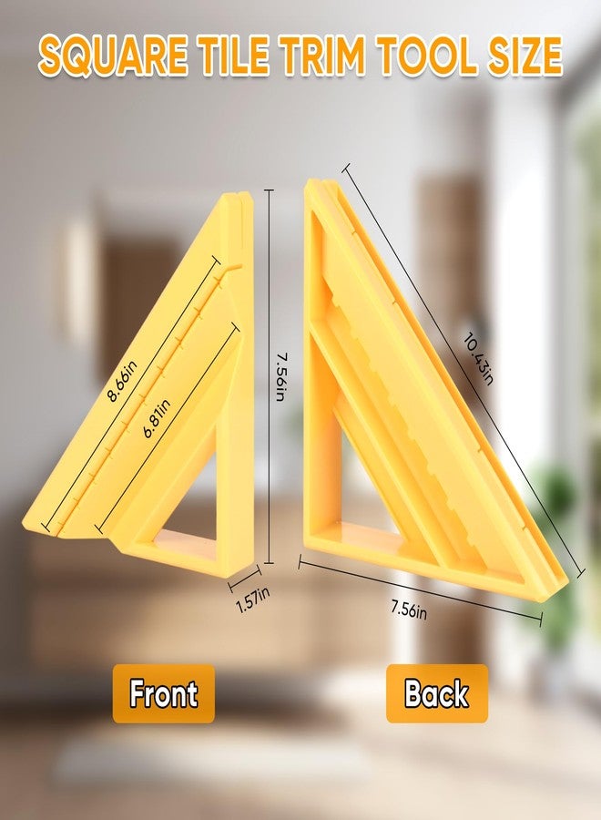 VAKPAT Tile Tool, Tile Edge Trim Cutting Tool for Installation, Precise 45-Degree Miter Cut Tile Trim Square Accessories for Pro and Beginner - Image 4