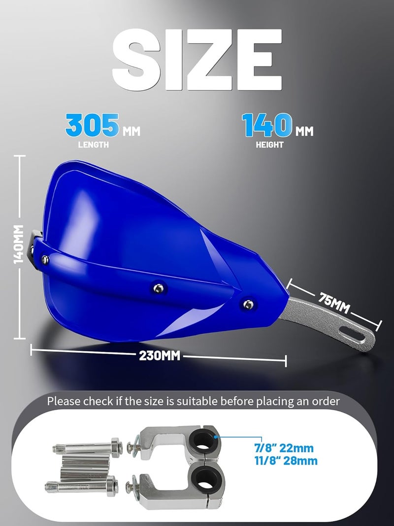 SOOMJ JFG RACING Blue Motocross Handguards for 7/8 inch and 1 1/8 inch Motorcycles - Image 3