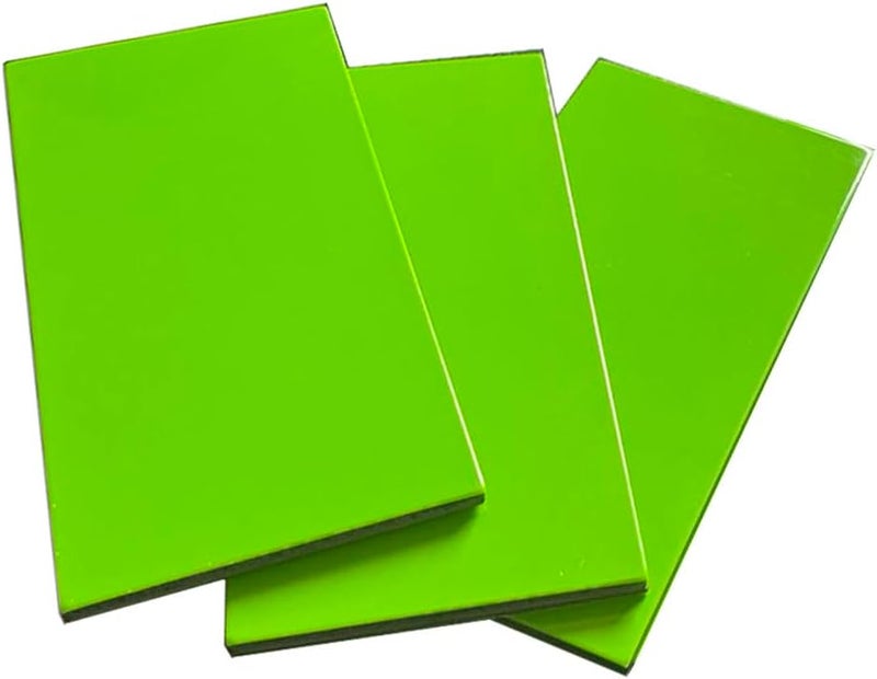 weimeisc 64-Piece Peel and Stick Backsplash Tile, PVC Aluminum Brushed Metal Silver Self Adhesive Tile for Kitchen, Bathroom,Laundry Room, Stair Riser Decal (Green) - Image 1