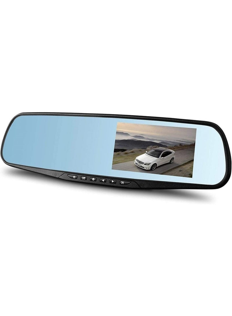 MUNTAQI Vehicle Blackbox DVR Full HD 1080P Rearview Mirror Camera | 4.3" LCD Dual Channel Dash Cam | Front & Rear Car Camera Recorder with Loop Recording, G-Sensor, Night Vision - Image 4