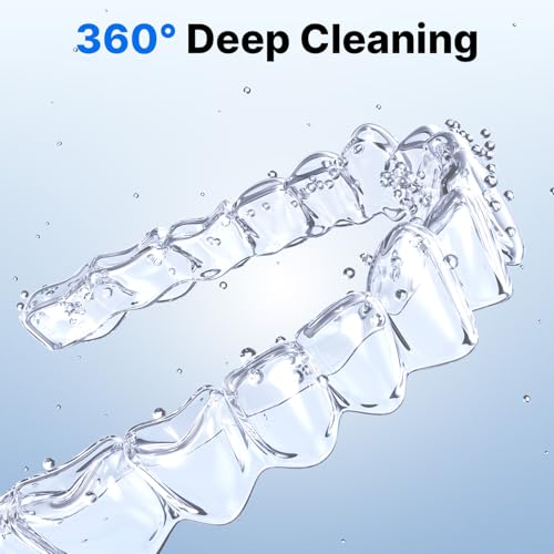 CXRUY Ultrasonic Retainer Cleaner - UV Dental Cleaning Pod Night Guard Cleaner for Dentures, Aligner, Braces, Toothbrush Heads, Jewelry (White) - Image 2