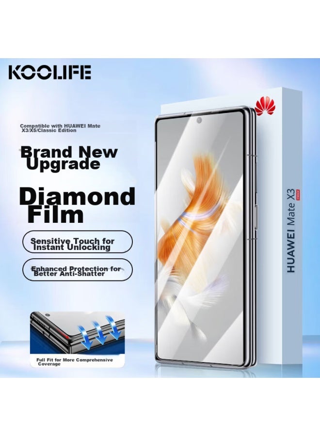 Koolife Compatible With Huawei Mate X3/x5 Tempered Glass Screen Protector, Mate X3 Collector's Edition Phone Film Protective Cover, Foldable Protective Film, Full Coverage Front Screen, Anti-scratch, High-definition, Anti-fingerprint - Image 1