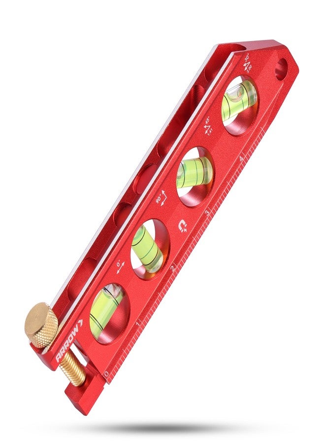 ARROW 4-Inch Torpedo Level, Small Magnetic Leveler Tool with 0°/90° Bubbles, Top-view Window, Aluminium Alloy Frame, Dual SAE and Metric Scales - Image 1