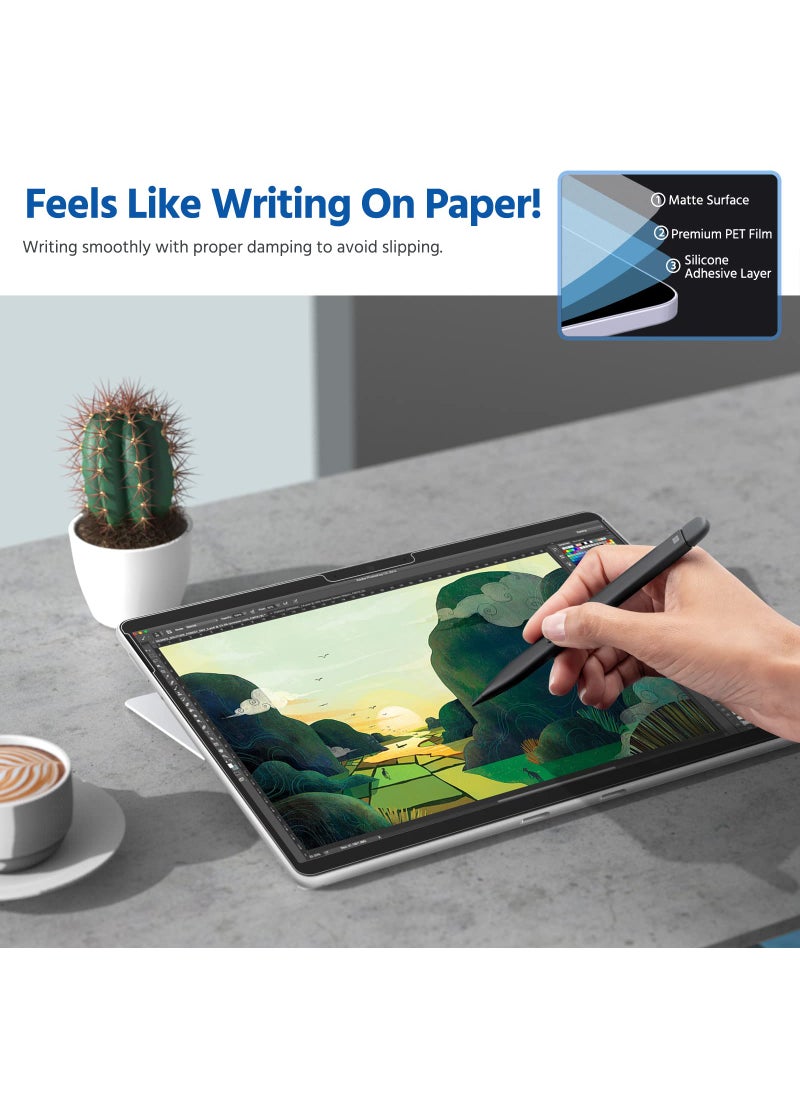 MoKo MoKo 2-Pack Paper Screen Protector for Microsoft Surface Pro 11 2024, Surface Pro 10 / Pro 9 / Pro 8 / Pro X - 13 Inch, Anti-Glare Anti Scratch Writable PET Film, Compatible with Surface Pen, Matte  - Image 3