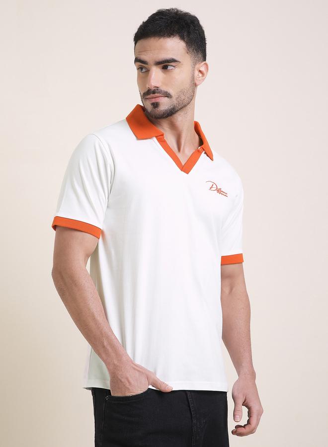 Difference of Opinion Men Relaxed Fit Embroidery Open Collar Polo - Image 3
