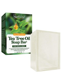 Herblov Tea Tree Oil Soap Bar For Face & Body 4Oz All Natural Remedy Skin Cleanserpure Essential Oil Infused Skincare Cleansing Soap For Dirt & Acnetea Tree Face & Body Wash Made In Usa  - Image 1