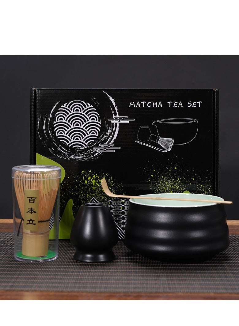 EFUMKE Complete Matcha Whisk Set - 4-Piece Matcha Kit with Ceramic Bowl, Matcha Whisk, Bamboo Scoop, and Whisk Stand - High-Quality Matcha Tea Set for Smooth and Authentic Matcha Preparation. - Image 1
