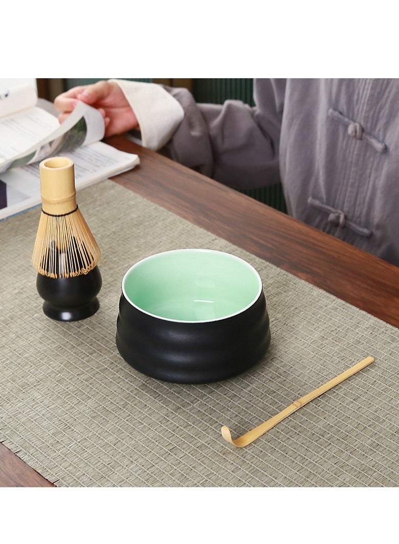 EFUMKE Complete Matcha Whisk Set - 4-Piece Matcha Kit with Ceramic Bowl, Matcha Whisk, Bamboo Scoop, and Whisk Stand - High-Quality Matcha Tea Set for Smooth and Authentic Matcha Preparation. - Image 3
