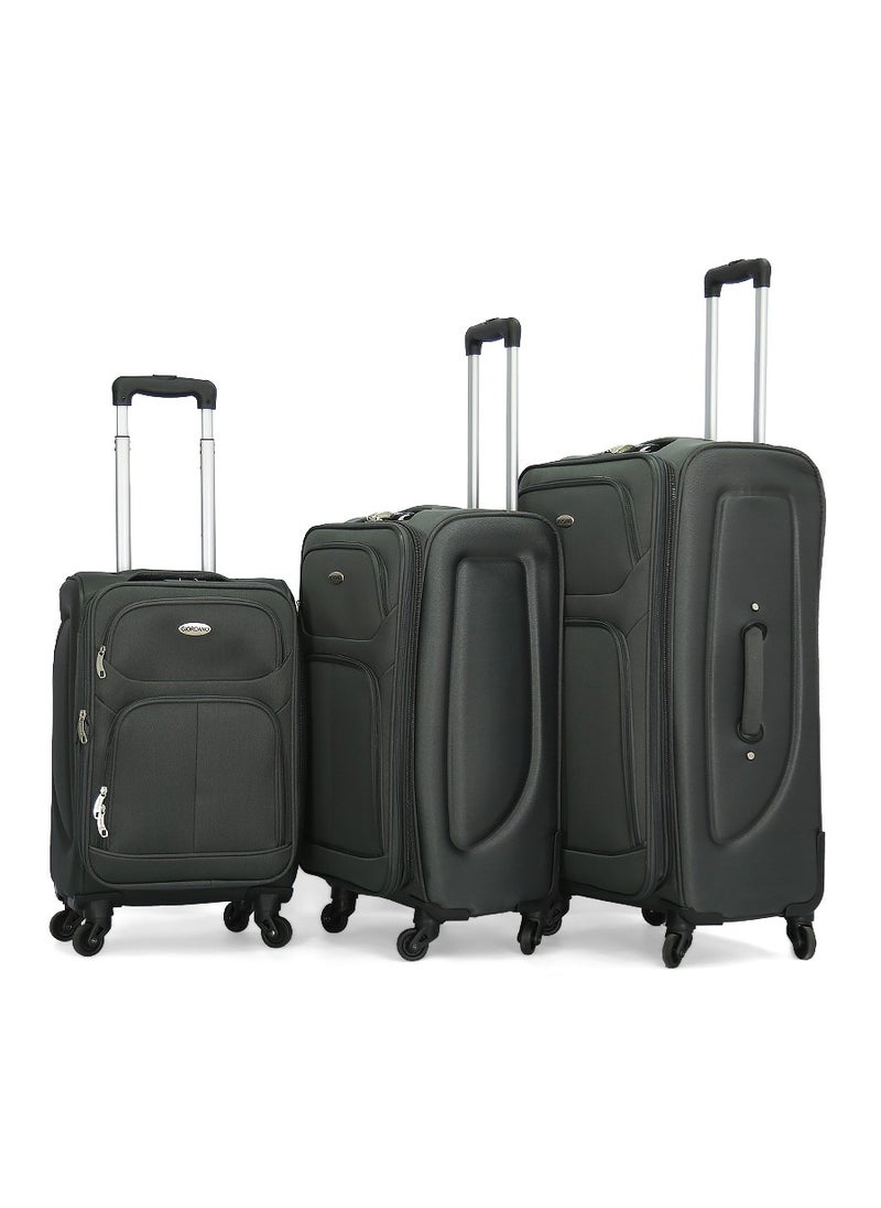 GIORDANO - Giordano Softside  Luggage Trolley 3 PCS Set ,Grey - Image 1