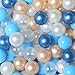 TRENDPLAY Plastic Balls for Ball Pits Pack of 100 Hollow Balls Safe and Exciting Playtime Perfect for Toddler Baby PoolsPartyFestival Decoration Pearl BlueGoldClear - Image 3