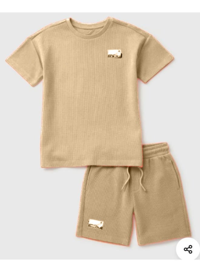 Two-piece Suit Summer Thin Casual Wear Shorts with Shirt T-142 - Image 2