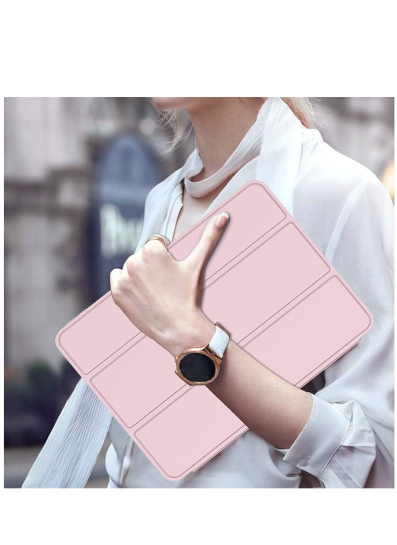 مافانز حافظة iPad Air الجيل الخامس الجديدة 2022 حافظة iPad Air الجيل الرابع 2020 مقاس 10.9 بوصة مع حامل قلم رصاص يدعم معرف اللمس وحامل ثلاثي الطي حافظة ذكية باللون الوردي  - Image 2