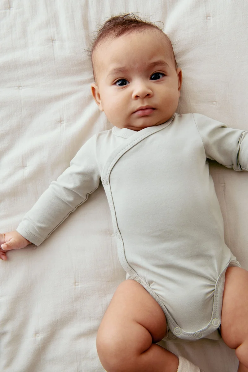 H&M 5-pack wrapover bodysuits