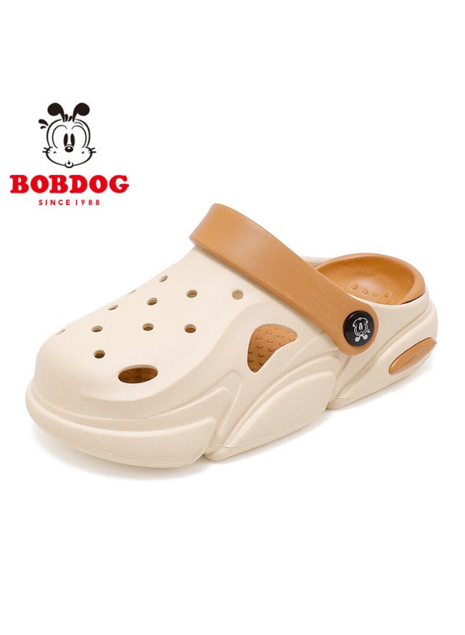 Bobdog Children's Shoes, Boys' Summer Soft-soled Hole Shoes, Kids' Slippers, 117542169 Beige/light Brown, Size 32-33 - Image 3