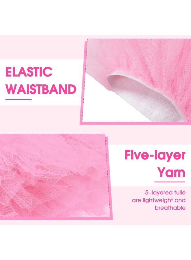 5 Layered Tutu Skirt for Kids Tulle Tutu Skirt with Tube Socks Princess Runners Costumes Cosplay for Girls Kids - Image 2