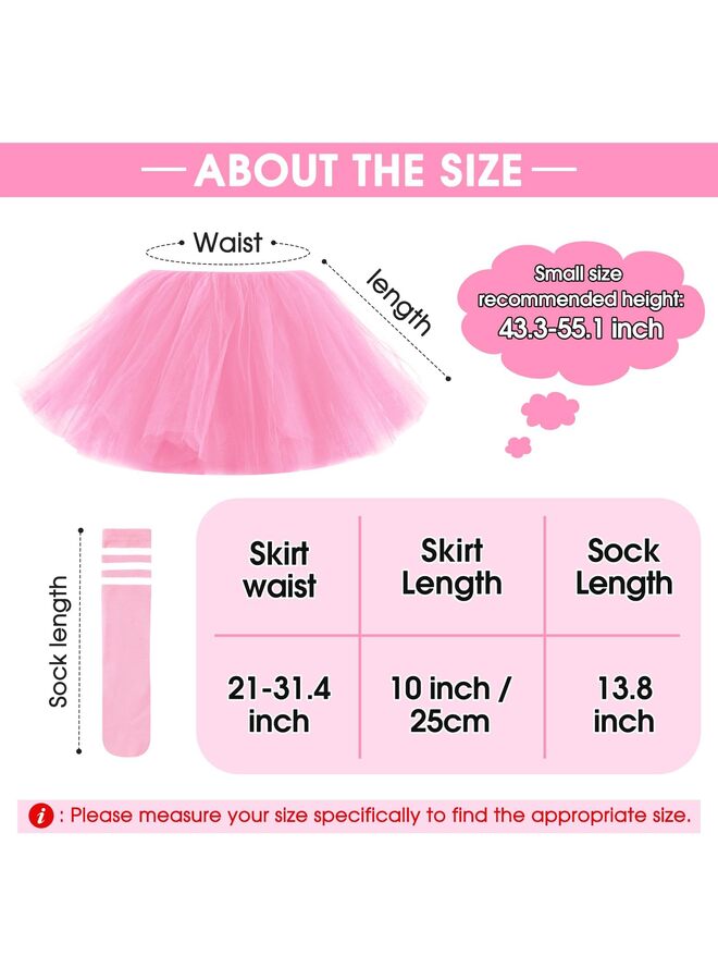 5 Layered Tutu Skirt for Kids Tulle Tutu Skirt with Tube Socks Princess Runners Costumes Cosplay for Girls Kids - Image 3