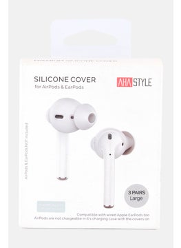 Ahastyle 3 Pairs Small Airpods And Earpods Soft Silicone Cover, White  - Image 3