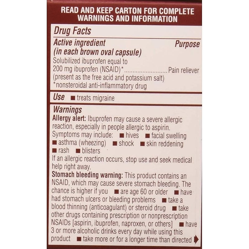Advil 200 mg Liquid Filled Capsules 20 ea - Image 5