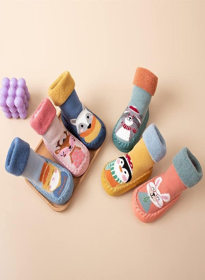 CHACKO Non Skid Sock Shoes for Baby Boy Girls Soft Cotton Booties Old Toddler Breathable Indoor Outdoor Walking Slipper for Active Kids | All Season Wear | 3 Month to 24 Month - Yellow,6-12 Months - Image 3