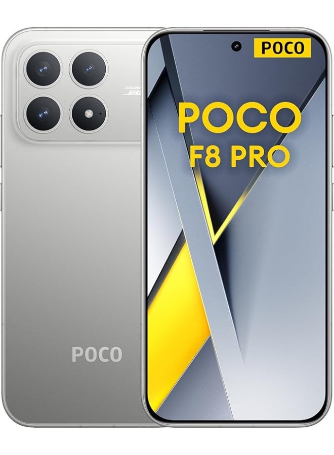 POCO F8 Pro Dual SIM 5G Titanium Silver 12GB RAM 512GB - Global Version - Image 1
