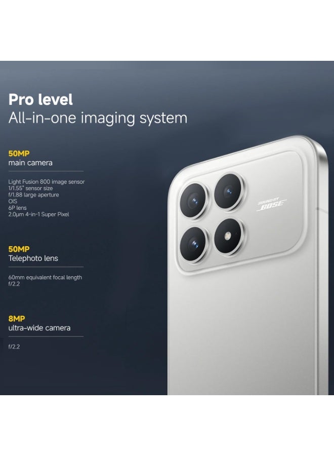 POCO F8 Pro Dual SIM 5G Titanium Silver 12GB RAM 512GB - Global Version - Image 4