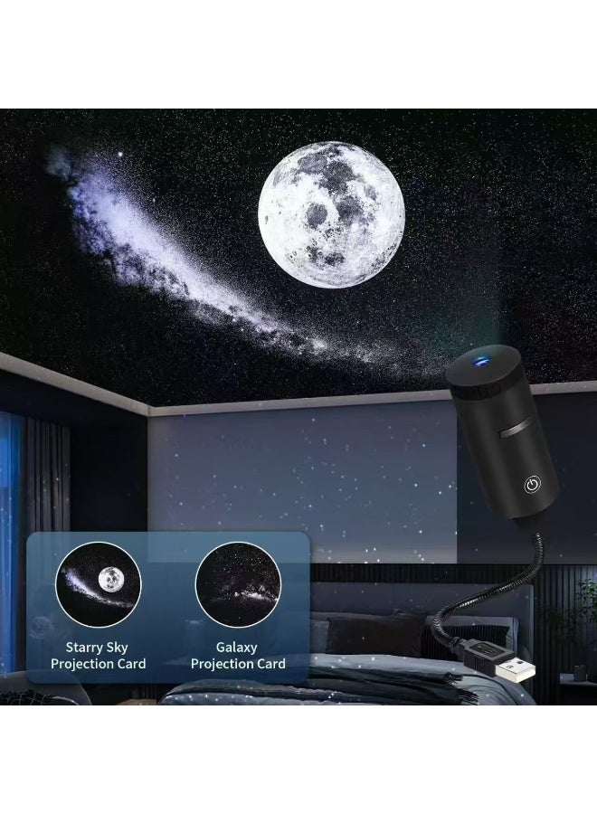 Dreamzon Starryyy Sky Lighttt - Portable Rotating Night Projector Lamp Touch Control System | Adjustable Ceiling Wall Galaxy Projection Device For Home Bathroom Living Room Car Indoor Ambient Lighting Relaxati - Image 2