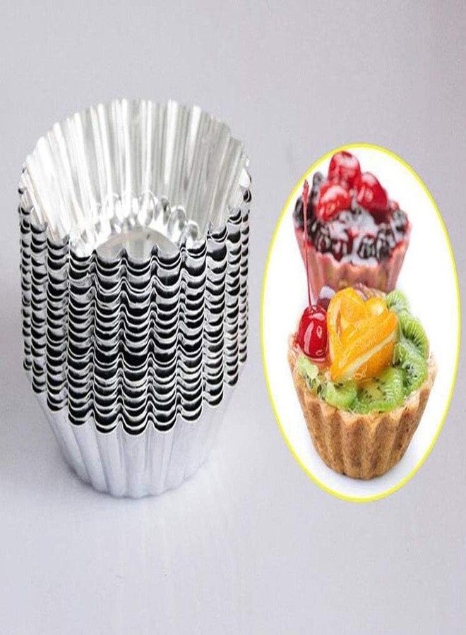 CooKNooK Small Aluminium Cup Cake Tart Pie Baking Mould 8 Pcs (8.4 cm Diameter) cooknook - Image 2