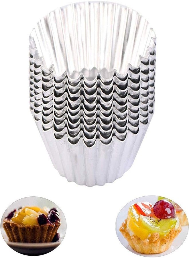 CooKNooK Small Aluminium Cup Cake Tart Pie Baking Mould 8 Pcs (8.4 cm Diameter) cooknook - Image 1