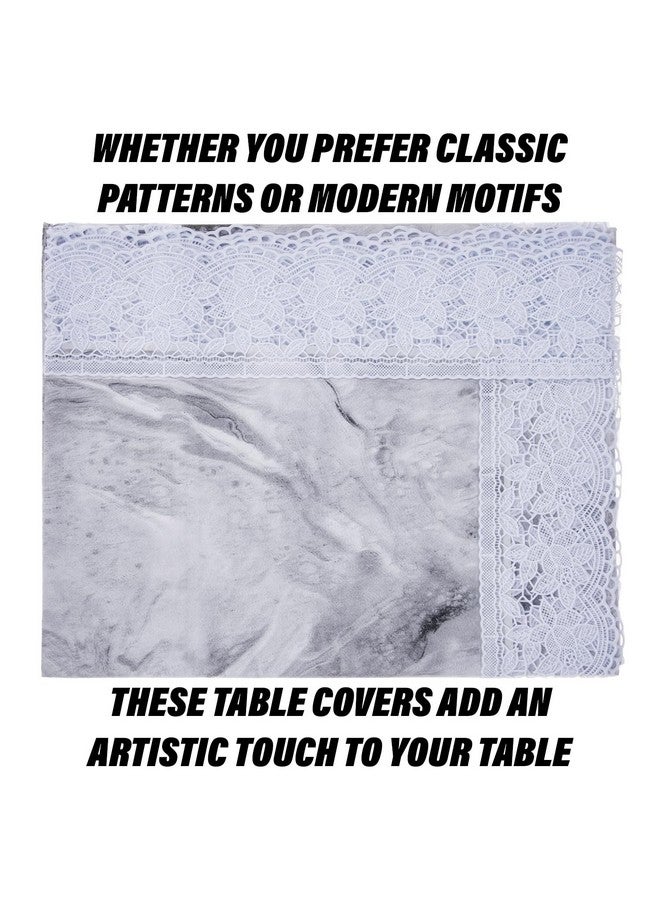 Kuber Industries Dining Table Cover | PVC Table Cloth Cover | 6 Seater Table Cloth | Marble Table Cover | Table Protector | Table Cover for Dining Table | 60x90 Inch | DTC | Gray - Image 5