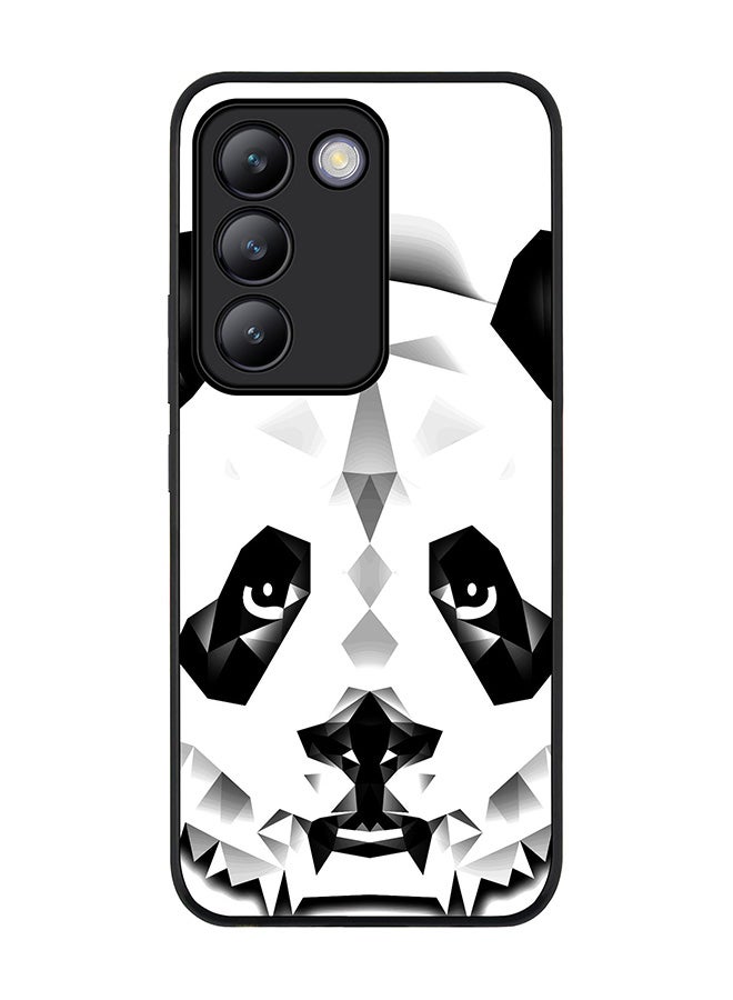 Stylizedd Rugged Black edge case for Vivo V30 Lite 5G, Slim fit Soft Case Flexible Rubber Edges Anti Drop TPU Gel Thin Cover -  Poly Panda - Image 1