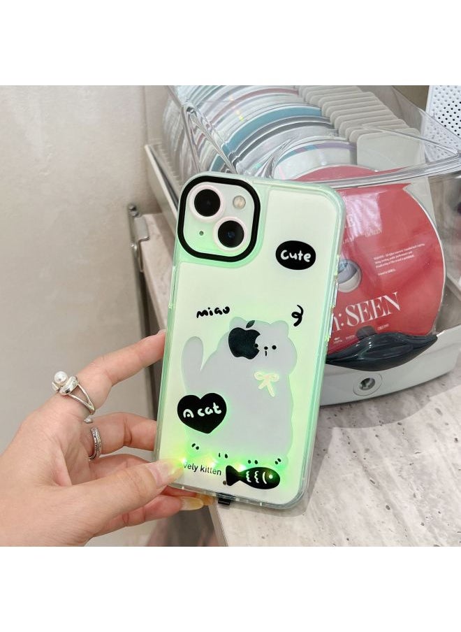 For Iphone16promax Mobile Phone Case Flash Cute Cat For Iphone15 Luminous Carto Dog Protective Case-Color:Phone Button Pink-Applicable Models:For Iphone16  - Image 5