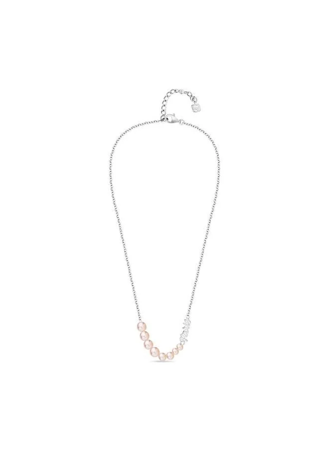سانت هونور Perle Silver Necklace with Pink pearls for Women's