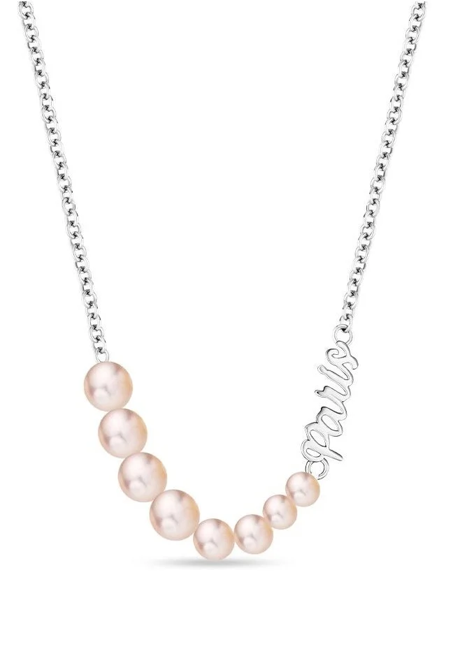 سانت هونور Perle Silver Necklace with Pink pearls for Women's