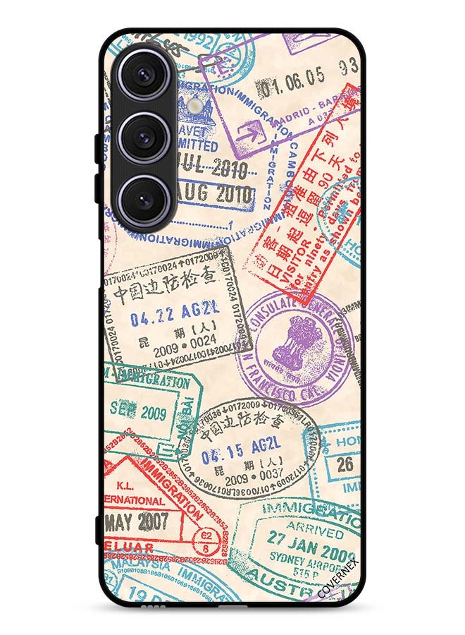 Covernex Samsung Galaxy A17 Protective Case Cover Travel Stamps Pattern