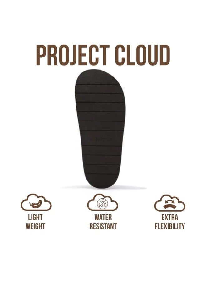 Project Cloud 100% Genuine Leather Womens Clog - Memory Foam Arch Support Non-Slip Sole Mules & Clogs for Women Footwear - Platform Winter Shoes (Foamy), Almond Suede, 8 - Image 4