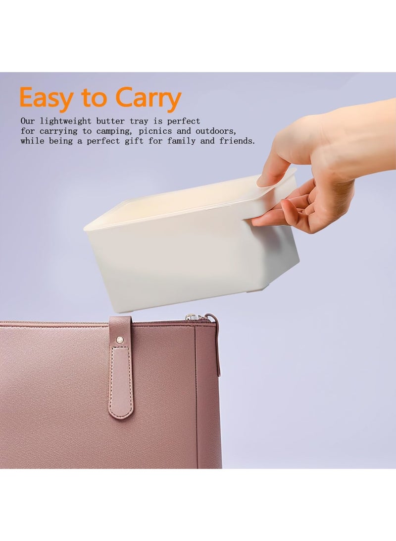 er Dish, 2Pcs Covered er Holder with Lid and Cutter, Easy Slicing and Portion Control, Countertop and Refrigerator Storage Tray, Durable BPA-Free Material, Ideal for Kitchen Use - Image 5