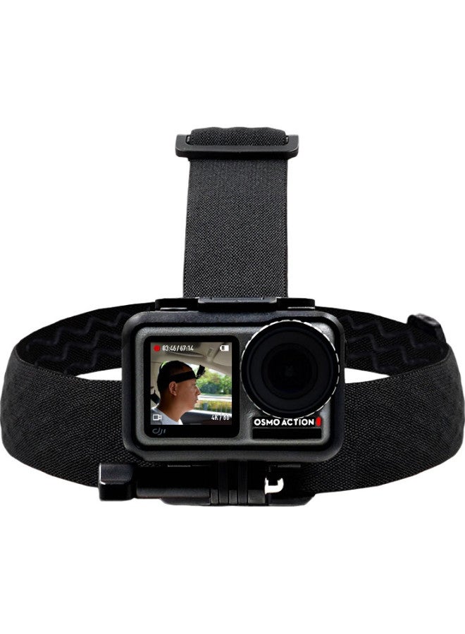 MAXCAM ماكس كام مناسب لكاميرات الحركة Dji Osmo Action 4 3 2، حزام رأس، حامل رأس، ملحقات لكاميرات Gopro 12 11 10 9 8 7 - Image 3