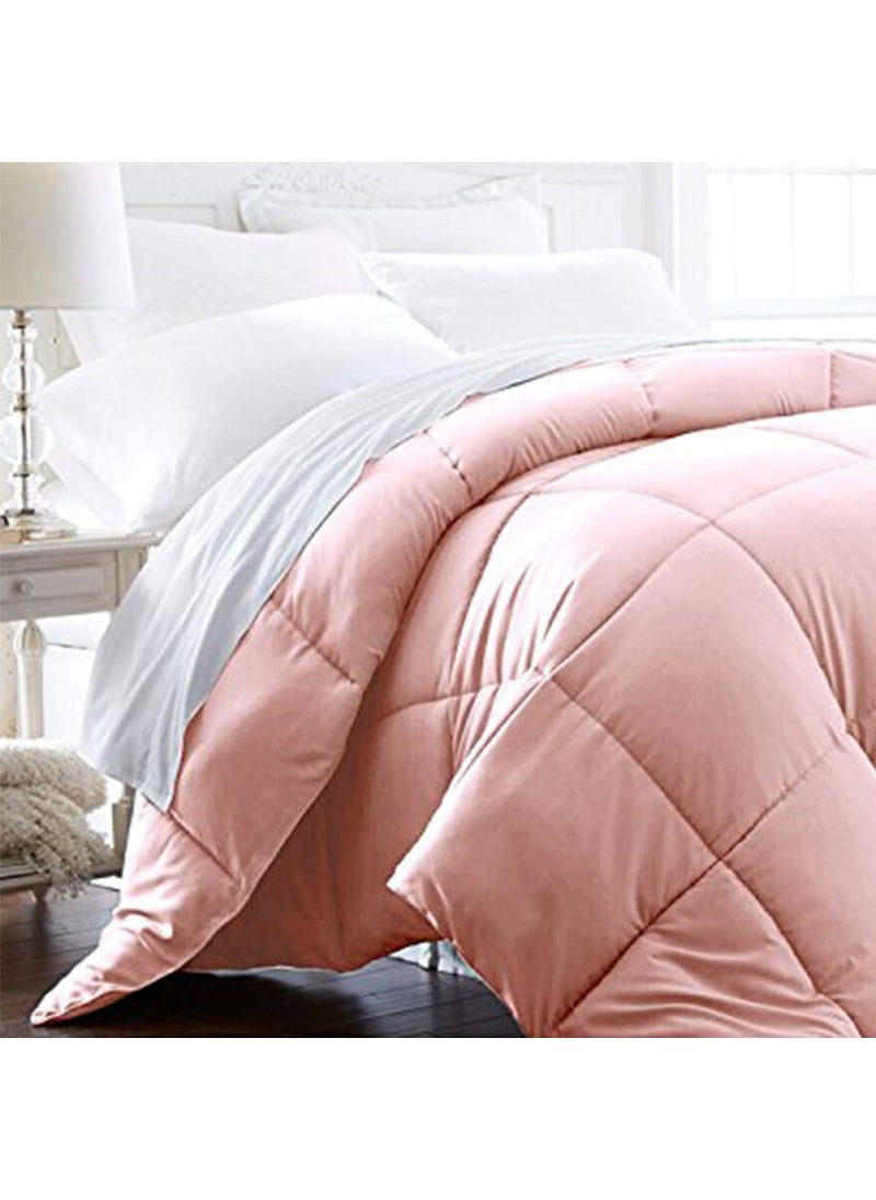 Beckham Luxury Linens 1600 Series Lightweight Goose Down Alternative Comforter FullQueen  Pink 