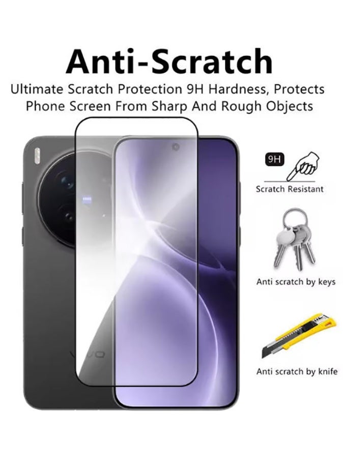 1 عبوة لواقي شاشة Vivo X300 pro، زجاج مقسى مقاوم للخدوش بصلابة HD، خالي من الفقاعات وسهل التركيب - Image 4