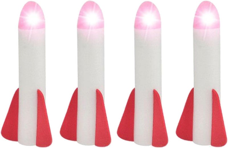klarako Toy Rocket Launchers for Kids, Outdoor Toys for Kids, Outdoor Air Rocket Toys, Summer Toy Outdoor Sports Games Gifts for Toddlers Kids Boys Girls  4 LED Rockets - Image 1