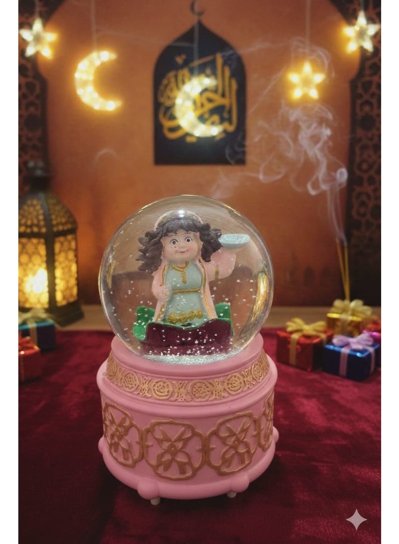 بلورة رمضان فنانيس المجسمة البلورات بالتصميم اغاني رمضانية البلورة بماتور علشان اجواء الثلوج و الانوار الميكس وتغيير الاغاني بمفتاح التشغيل بتشتغل بحجارة