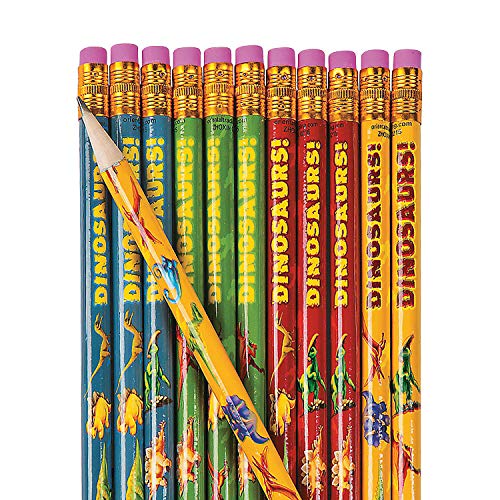 Fun Express Dinosaur Pencils Set of 24 Stationery School and Party Supplies - Image 1