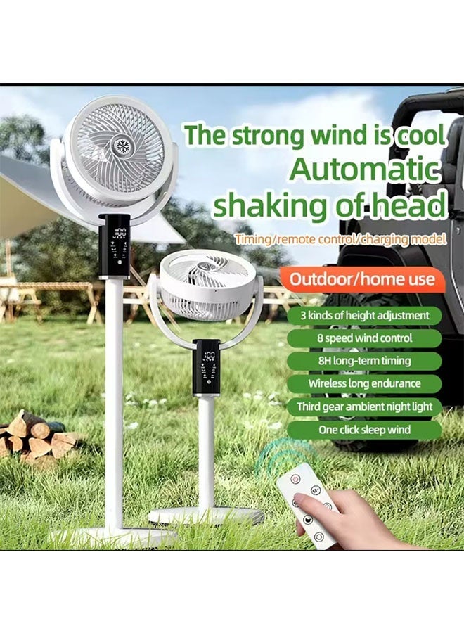 إلترازون Stand Fan Pedestal Oscillating Fan,Floor Mounted Circulating Fan with Adjustable Height Built-In Aromatherapy and Mosquito Repellent Box 8-Speed Strong Wind Modes Remote Control and Automatic Left and Right(F5) - Image 5