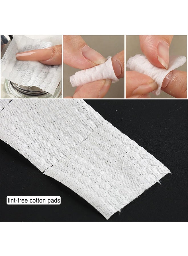 1000Pcs/1 Roll Lint Free Nail Wipes, Nail Polish Remover Pads, White Cotton Pads Wipes for Gel Nails, Dust Cleaning Degreasing Nail Napkins Cotton Swabs, Manicure Salon Supplies - Image 3