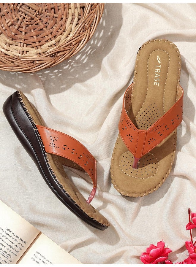 Trase شباشب ونعال نسائية من TRASE | حذاء دكتور أورثو المريح للنساء والفتيات | خفيف الوزن، نعل داخلي ناعم، مريح وأنيق | أحذية لمرضى السكري والعظام - لون بني، 7 المملكة المتحدة - Image 5