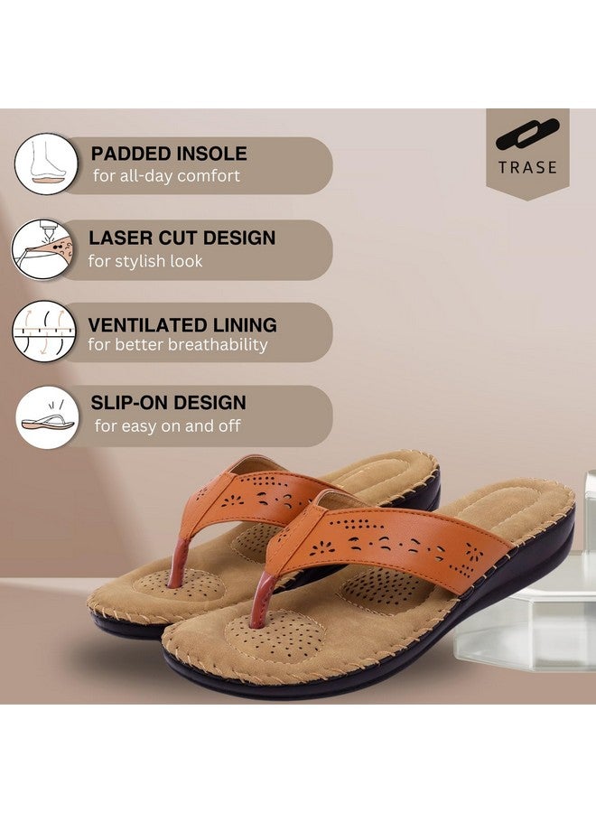 Trase شباشب ونعال نسائية من TRASE | حذاء دكتور أورثو المريح للنساء والفتيات | خفيف الوزن، نعل داخلي ناعم، مريح وأنيق | أحذية لمرضى السكري والعظام - لون بني، 7 المملكة المتحدة - Image 2