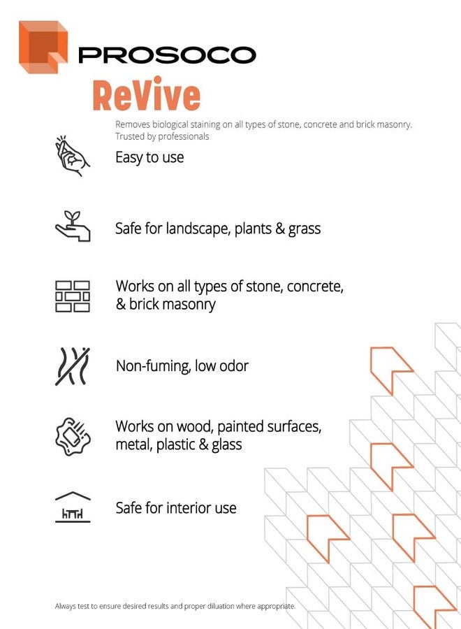 PROSOCO Revive - Headstone, Gravestone and Monument Cleaner - Trusted by Professionals - (1-Gallon) - Image 4