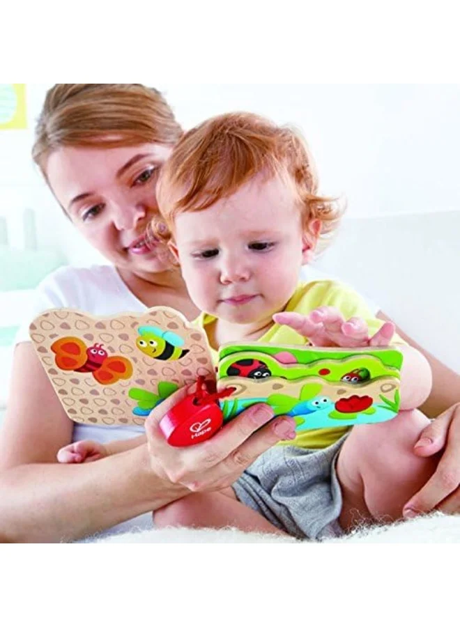 Hape Baby'S Bug-Themed Educational Wooden Book | Safe To Chew | Early Learning With Bright, Colorful Illustrations | Perfect For Babies And Toddlers | Non-Toxic & Fsc Certified Wood