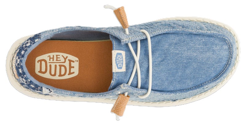 HEYDUDE Women's Wendy Crafted Boho Loafer Shoe, Blue, 10 - Image 3